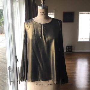 NEW Bardot Gold Pleated Top